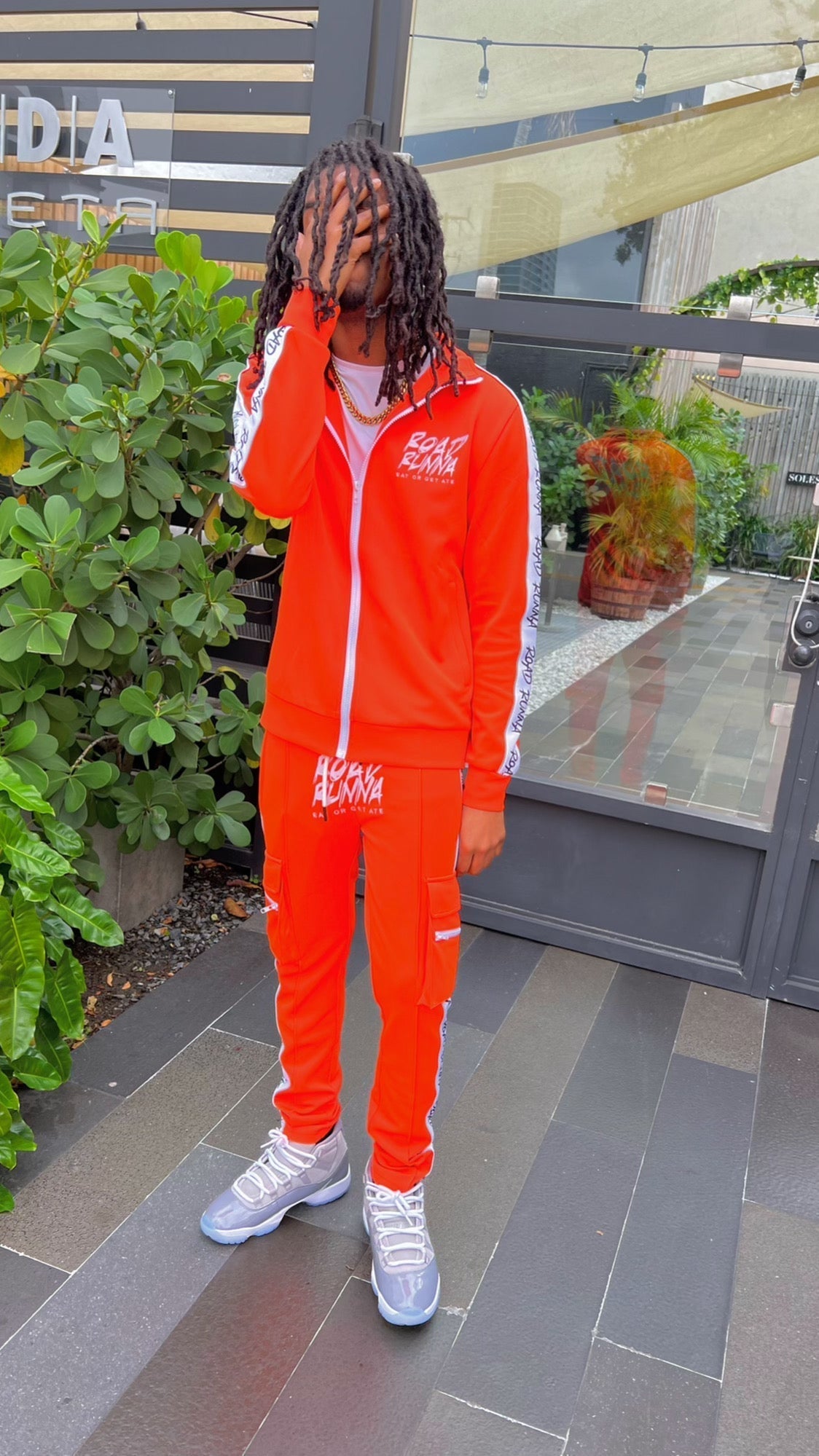 3M Alpha V2 Set (Orange/White) Tracksuit - ShopRoadRunna