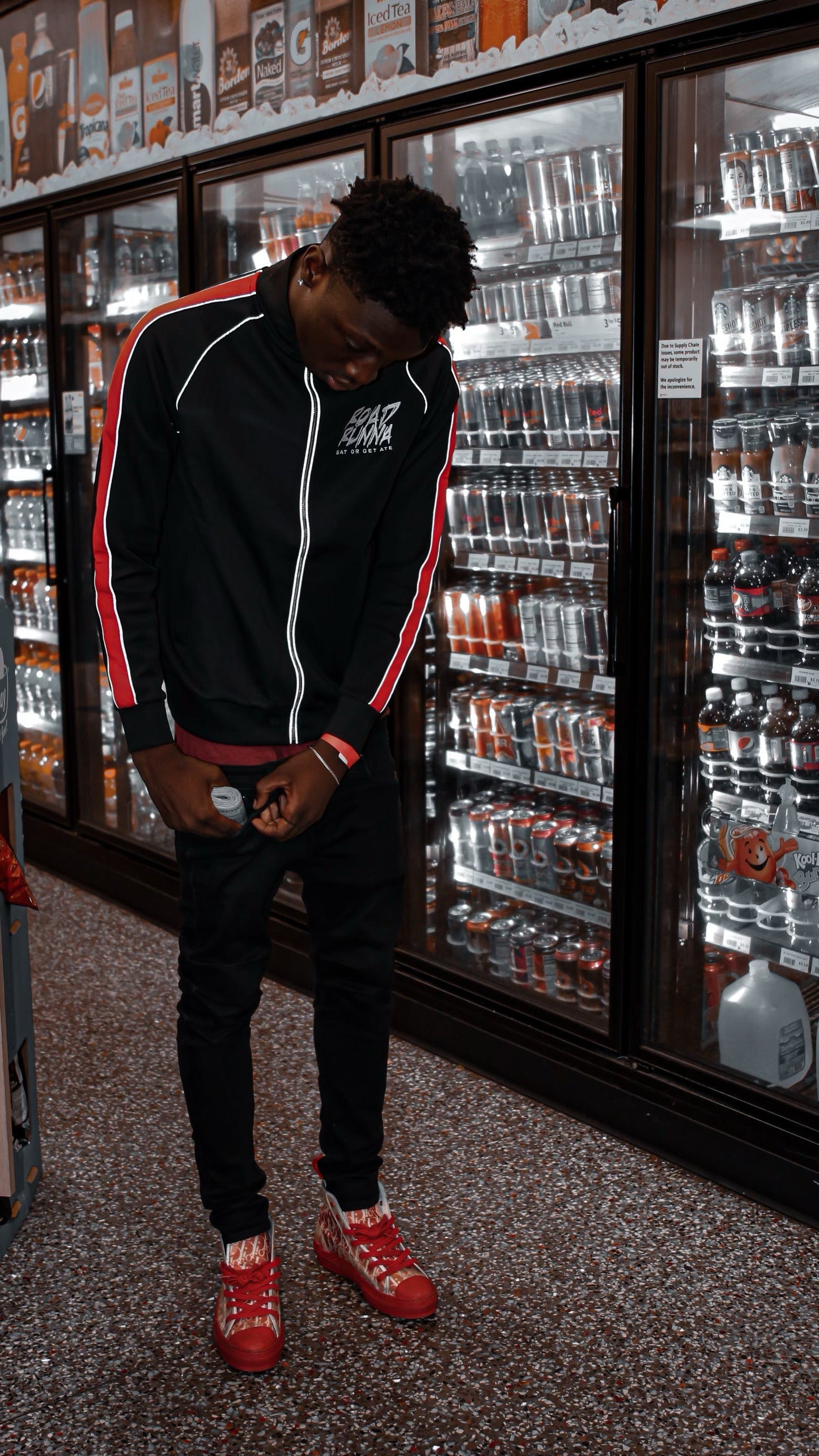 3M Alpha Set (Black/Red) Tracksuit - ShopRoadRunna