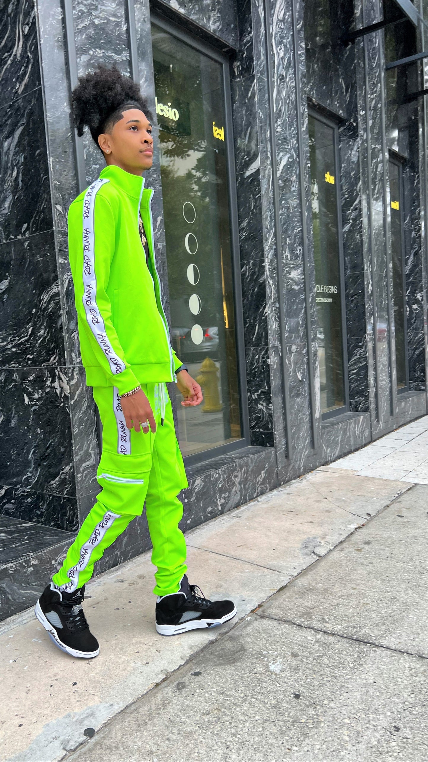 3M Alpha V2 Set (Green/White) Tracksuit - ShopRoadRunna