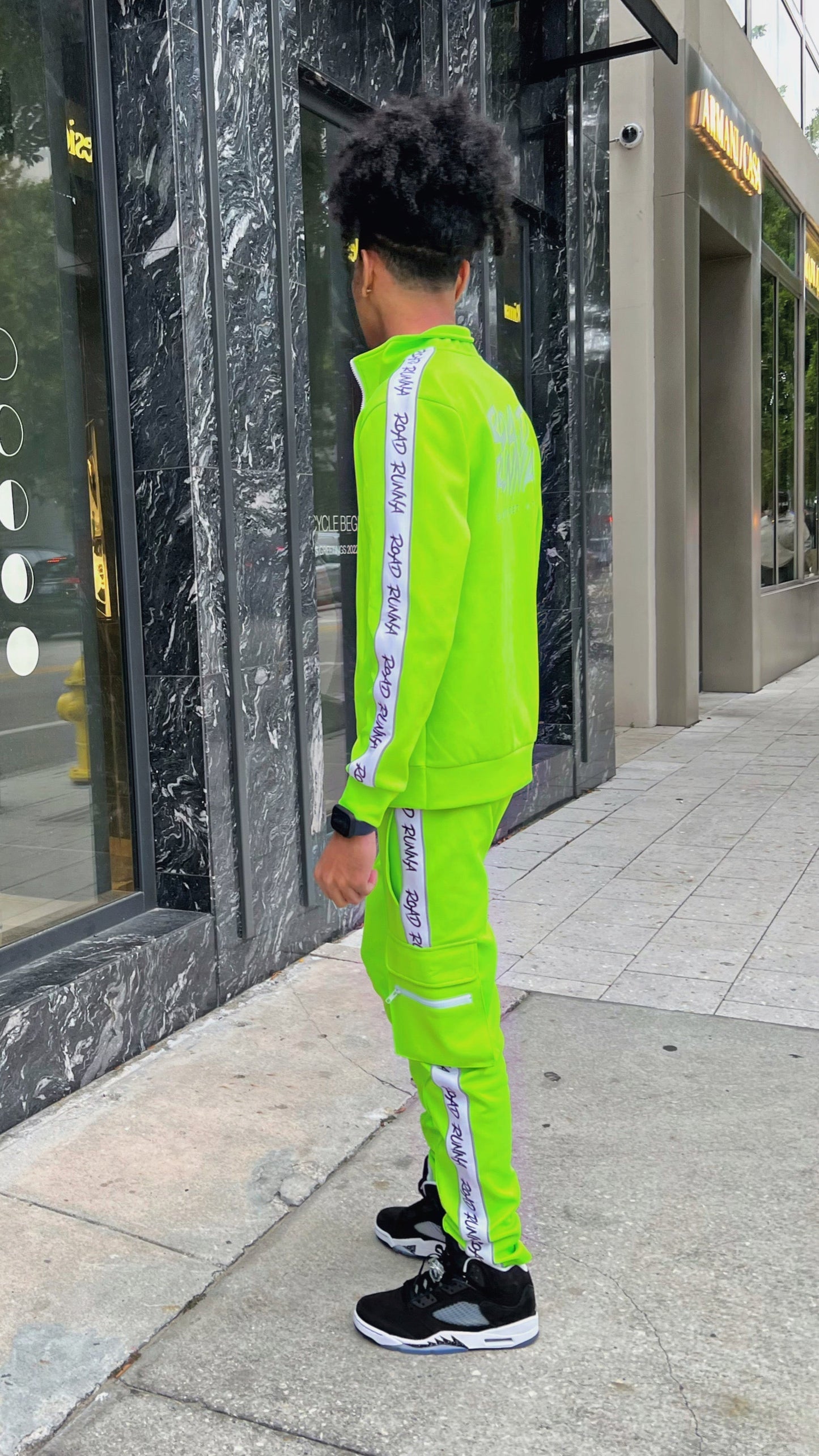 3M Alpha V2 Set (Green/White) Tracksuit - ShopRoadRunna