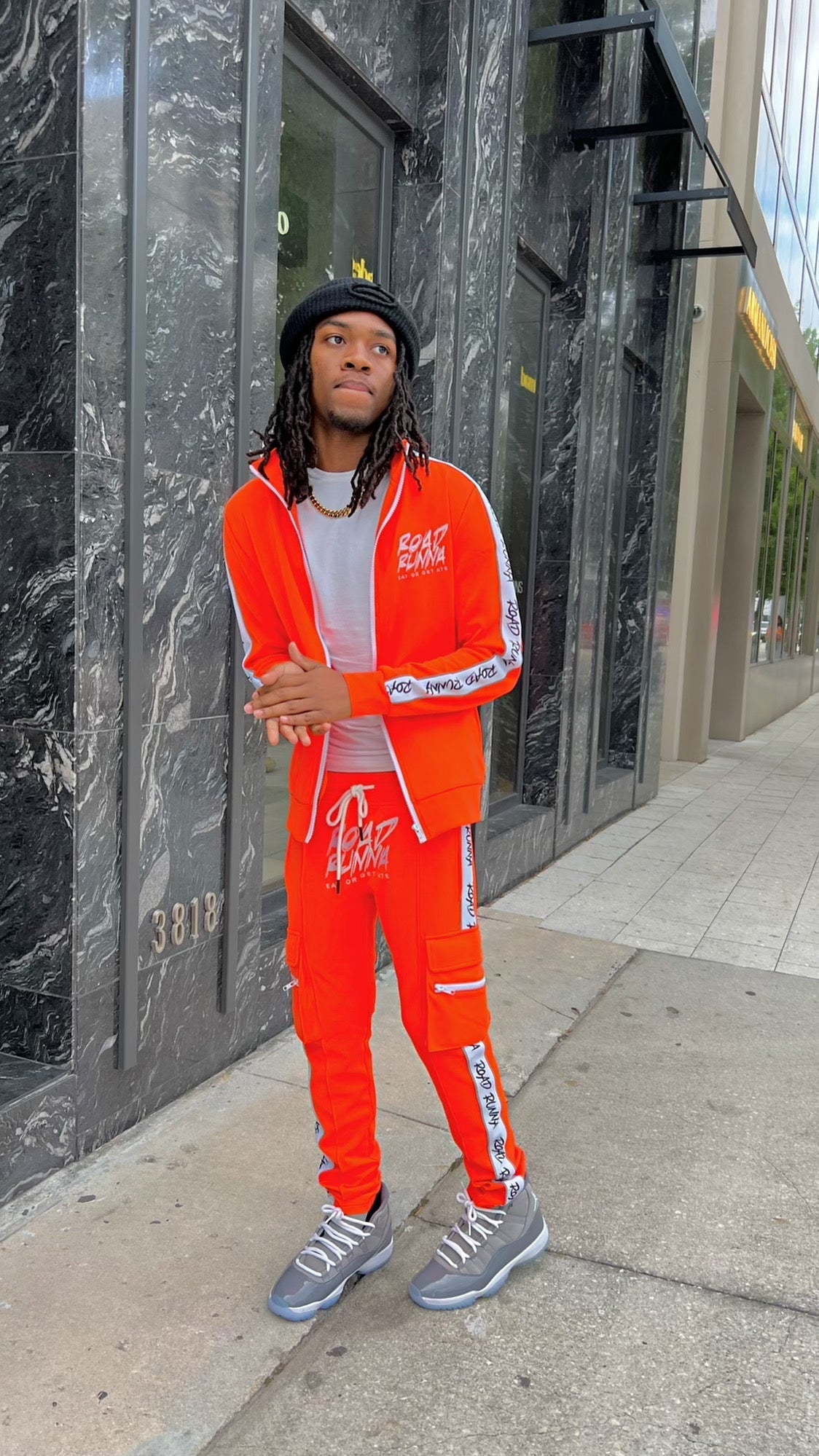 3M Alpha V2 Set (Orange/White) Tracksuit - ShopRoadRunna