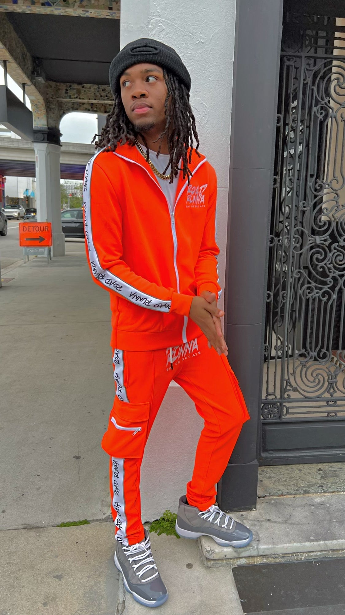 3M Alpha V2 Set (Orange/White) Tracksuit - ShopRoadRunna