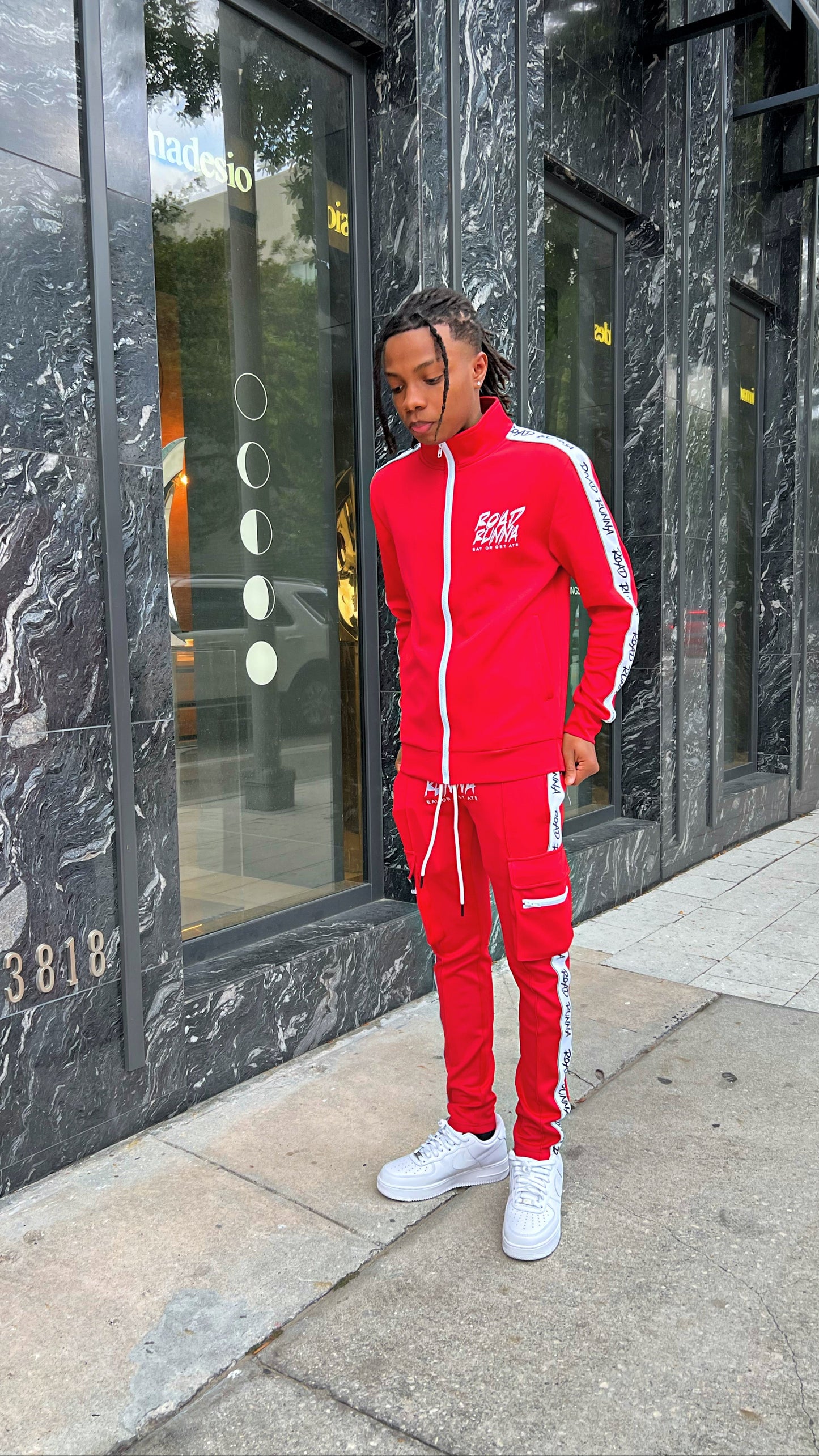 3M Alpha V2 Set (Red/White) Tracksuit - ShopRoadRunna