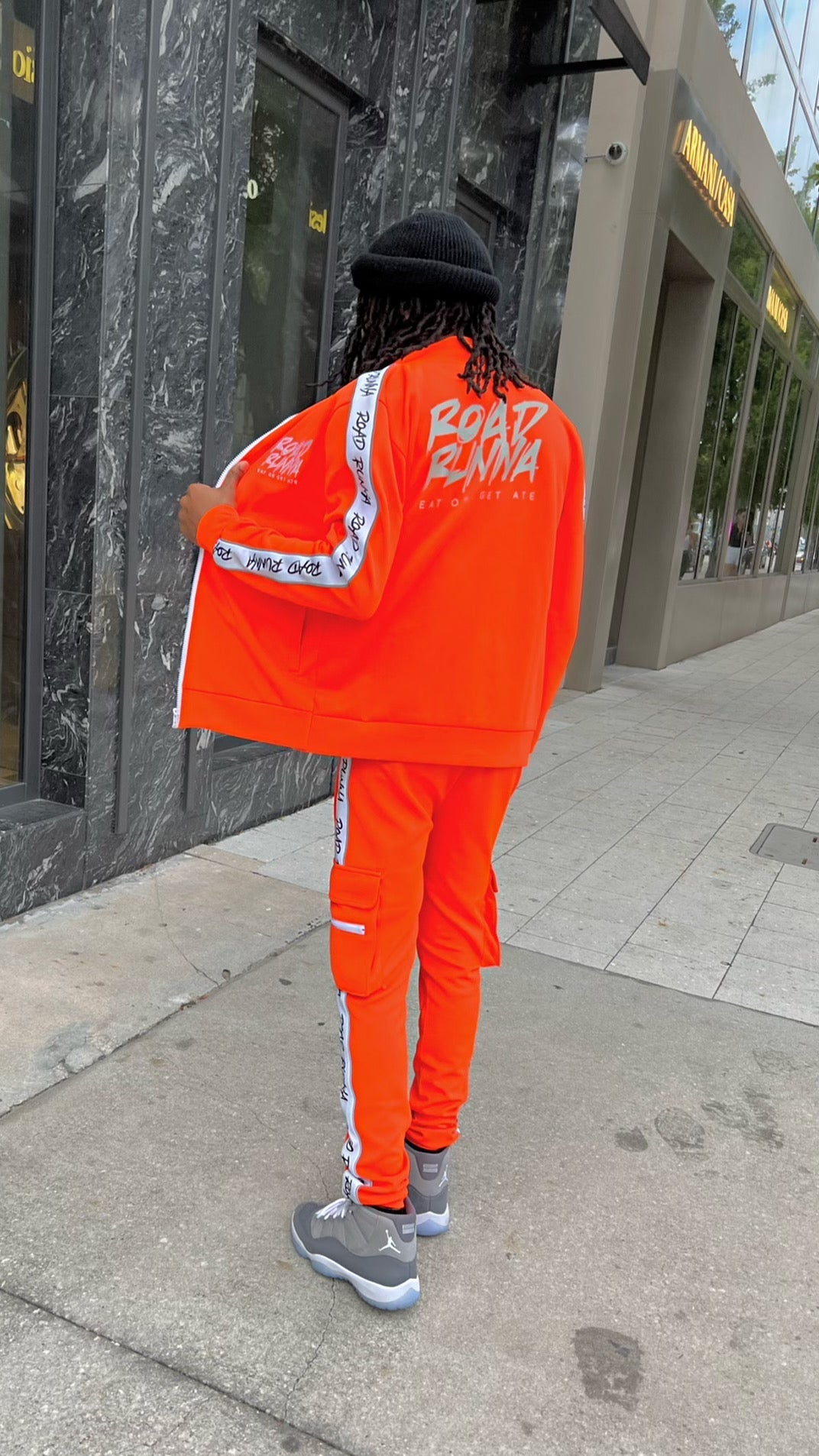 3M Alpha V2 Set (Orange/White) Tracksuit - ShopRoadRunna