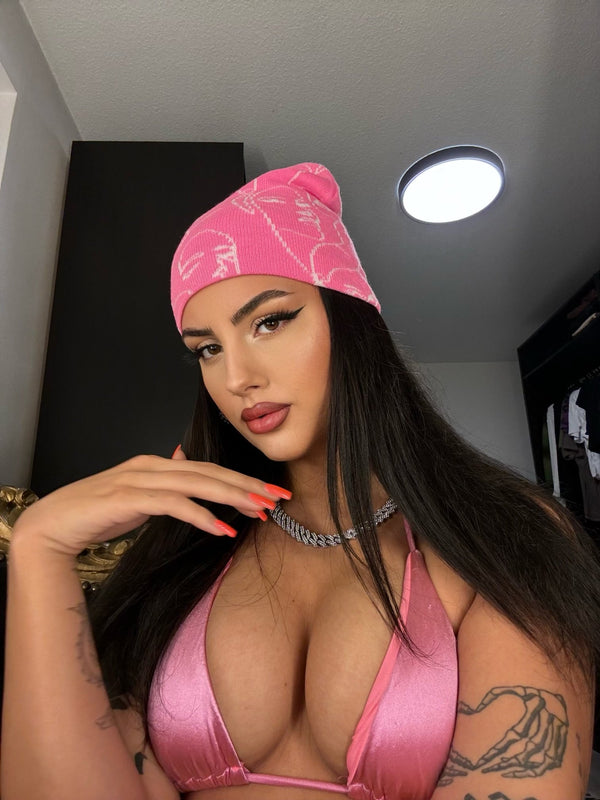 "Hard To Choose One" - Pink Beanie