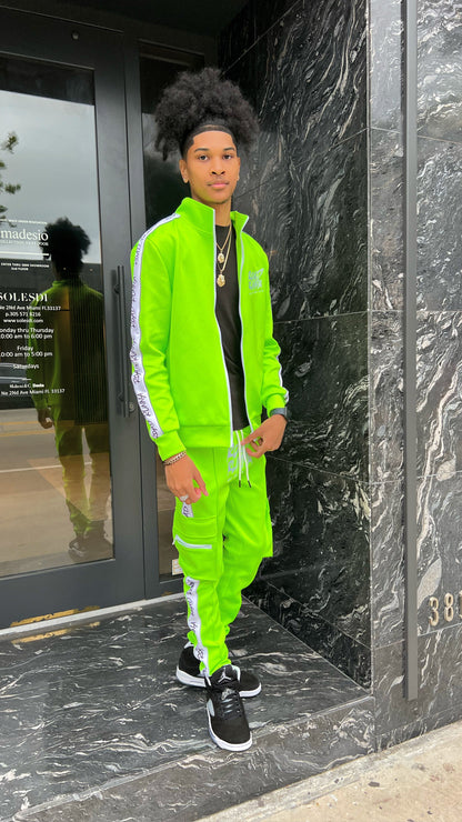 3M Alpha V2 Set (Green/White) Tracksuit - ShopRoadRunna